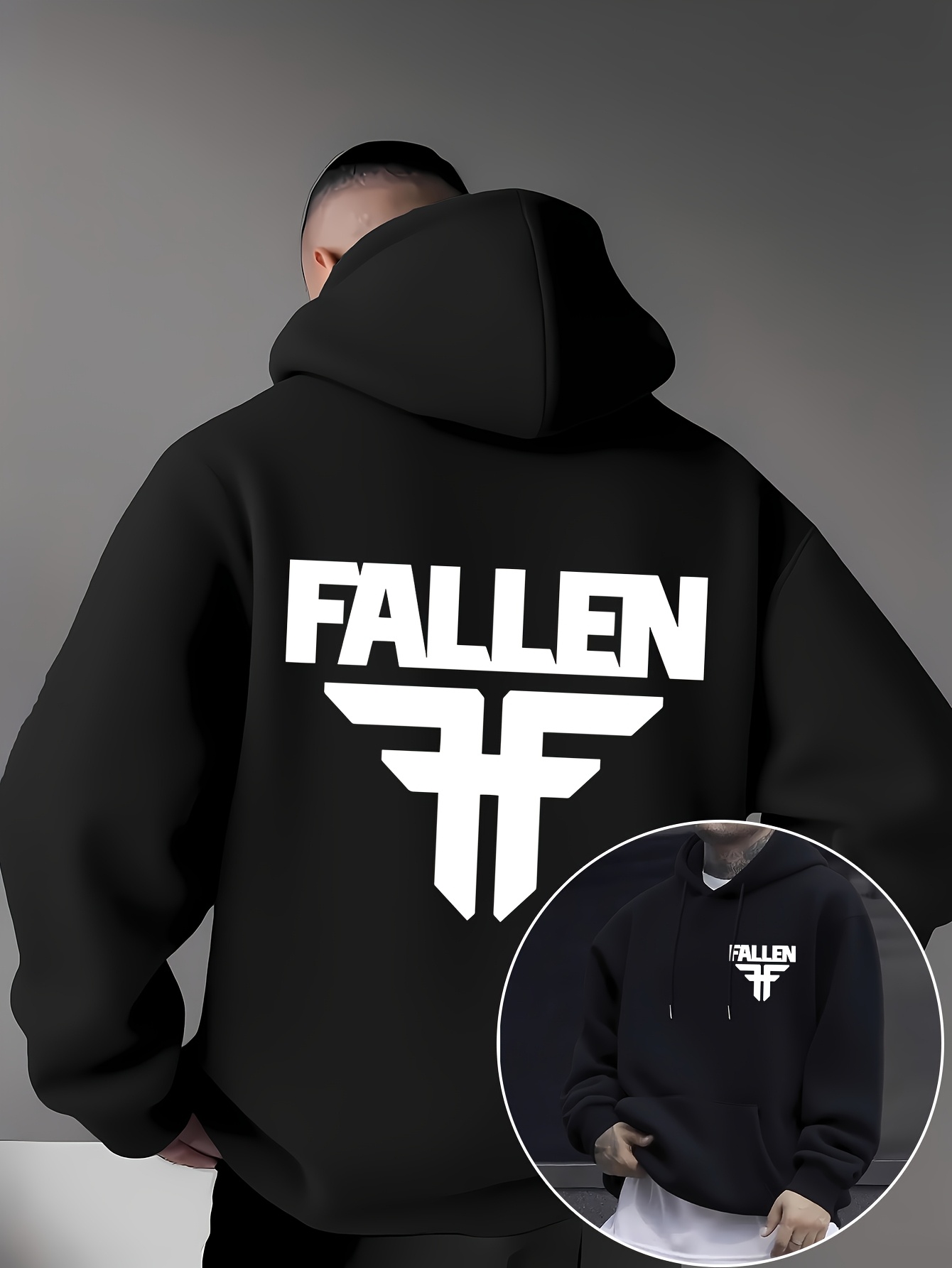 Streetwear Brand Logo Design - スケートスタイル FALLEN パーカー メンズ スケートブランド 大胆なロゴデザイン