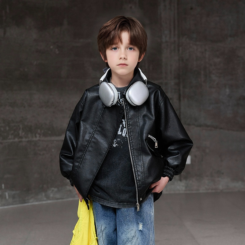 男の子ダークグリーン防水防風コート 2-12Y 子供ブラック - Streetwear Brand Logo Design のレビューと価格
