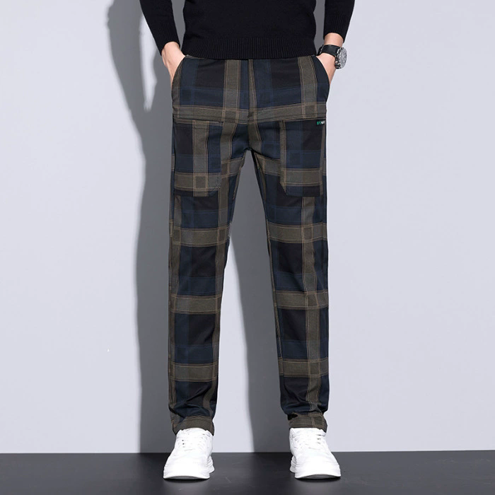 メンズチェック柄パンツ – スリムフィットカジュアルパンツ、 - Urban Streetwear Brand のレビューと価格