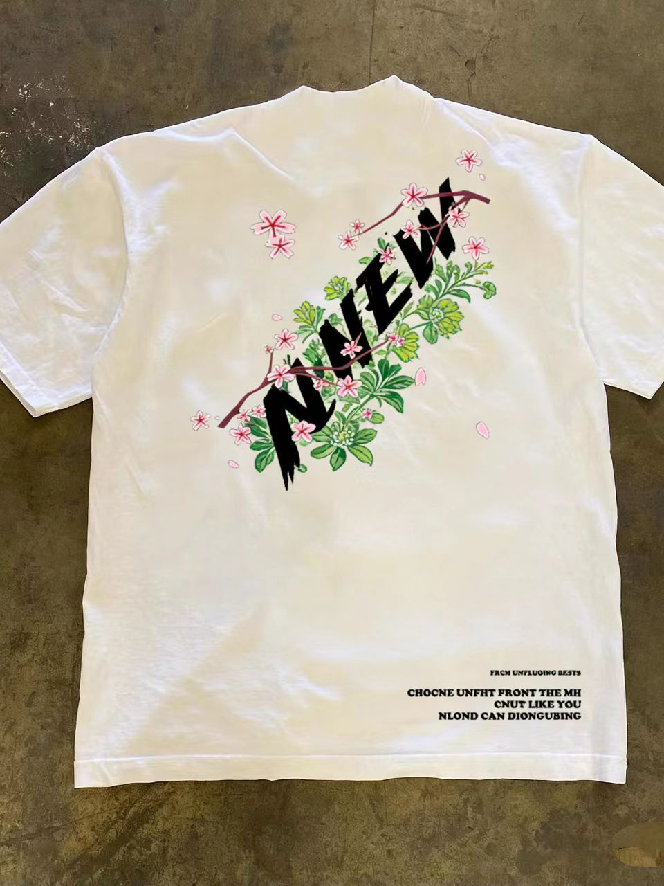 アメリカンスタイルの花柄プリント純綿半袖Tシャツストリートウ - Streetwear Brand With Flowers のレビューと価格