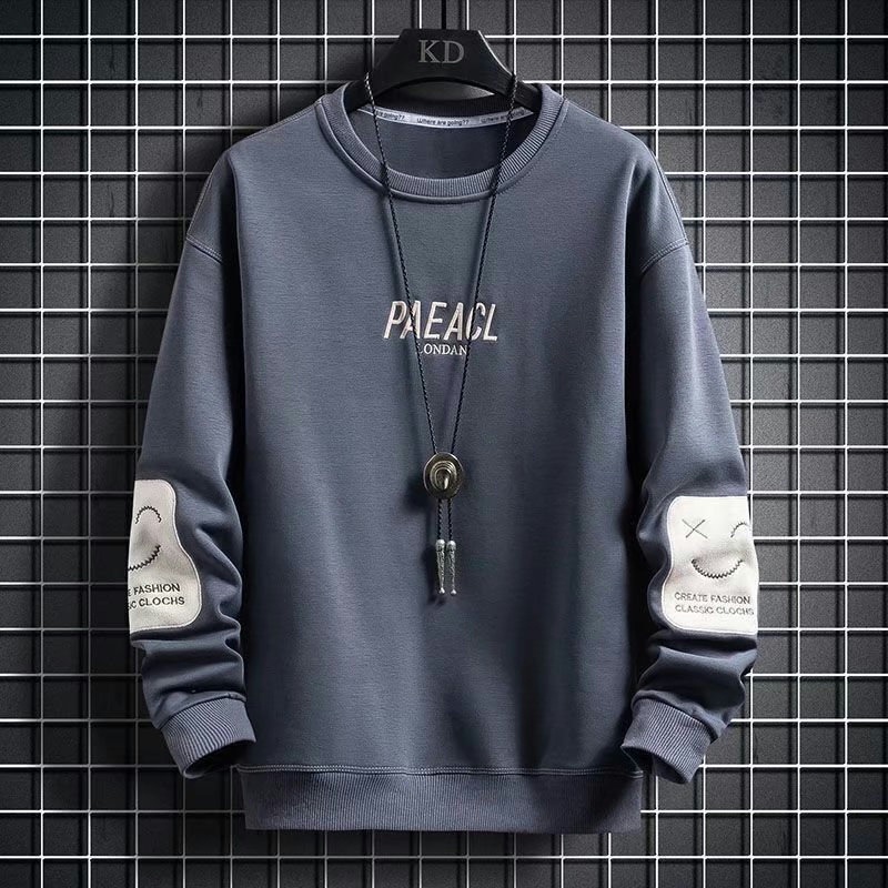 メンズ春秋長袖ラウンドネックパーカーファッショナブルなストリ - Urban Streetwear Brand のレビューと価格