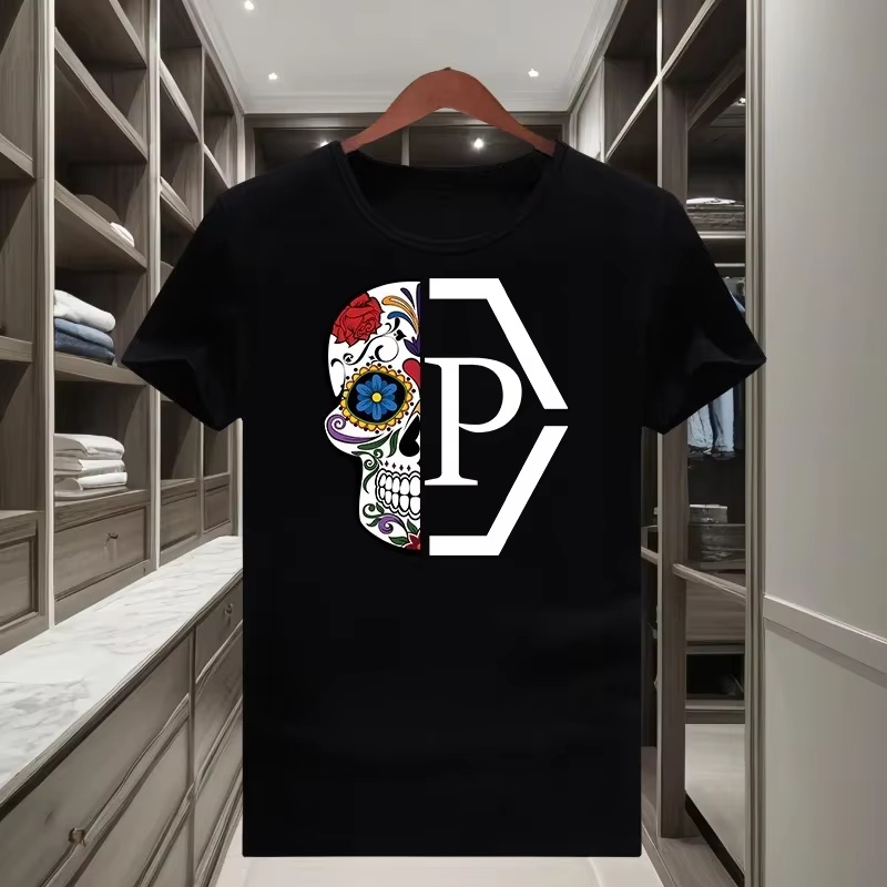 アートクラシックトレンディブランドハーフスカルフラワーTシャ - Streetwear Brand With Flowers のレビューと価格