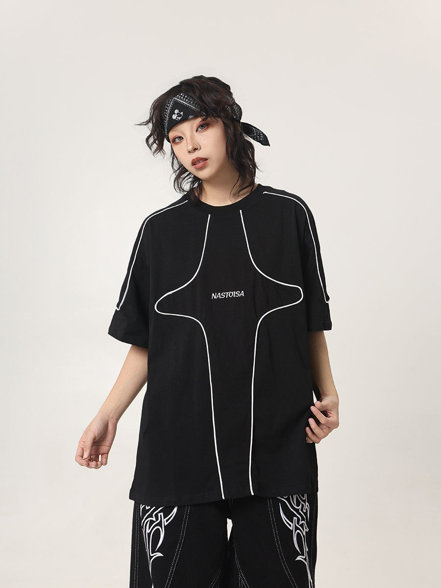 BETEBULE トレンディブランド分解デザイン半袖メンズル - Streetwear Brand Drops のレビューと価格
